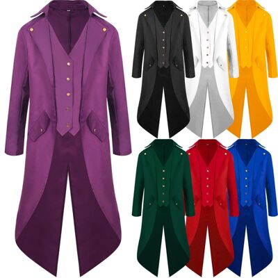 St Patrick's Day Costume Men Steampunk Cosplay Jacket Tuxedo