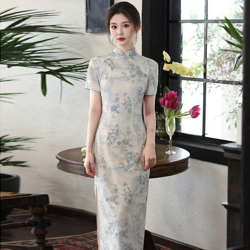 新中式女裙旗袍cheongsam qipao chinese dress chipao国风新中式