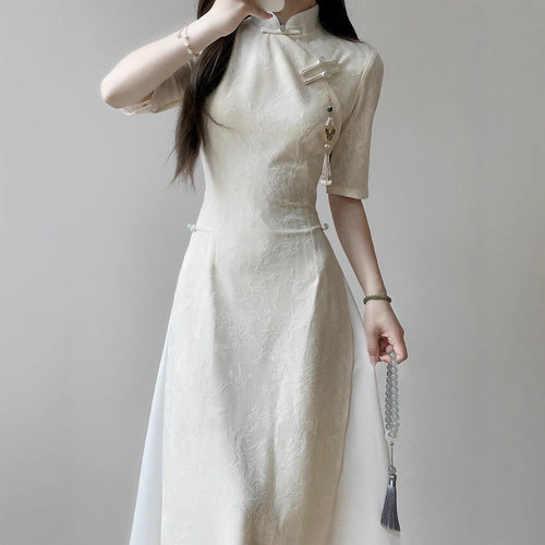 旗袍qipao cheongsam chinese traditional  dress chipao素雅