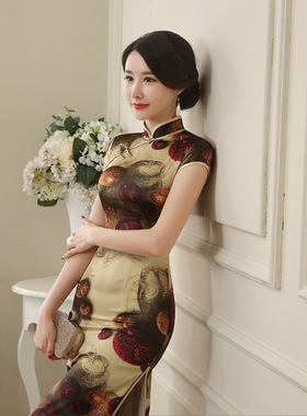 长旗袍cheongsam qipao chinese traditional dress chipao long