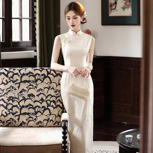 旗袍qipao cheongsam chinese traditional  dress chipao刺绣