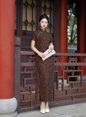 chinese style dress qipao women elegant cheongsams satin
