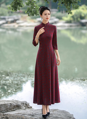 quality cheongsam chinese traditional qipao dress旗袍珠光