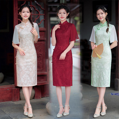 chinese traditional dress cheongsam women chipao qipao旗袍