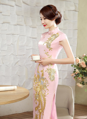 长旗袍cheongsam qipao chinese traditional dress chipao long