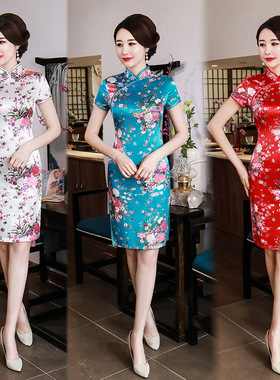 Qipao Chinese traditional dress2025春夏新款改良旗袍短裙中国