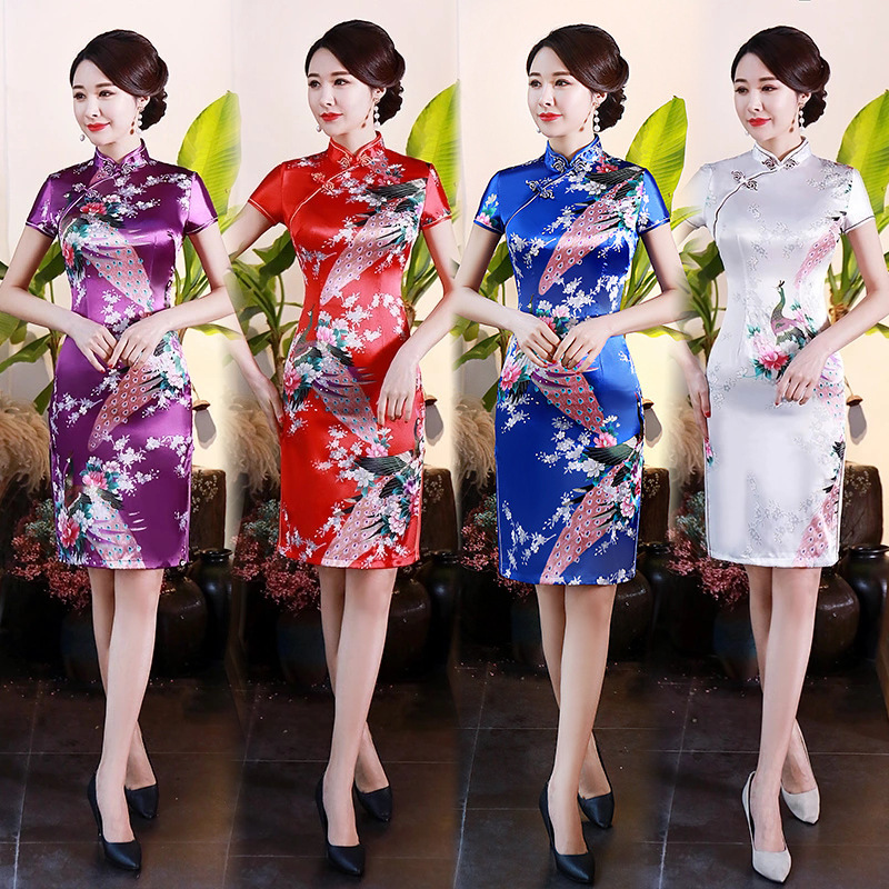 Chinese traditional dress cheongsam2023新款春夏改良旗袍连衣 女装/女士精品 旗袍 原图主图