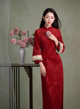 qipao cheongsam vestido chinese new year dresses旗袍红色新款