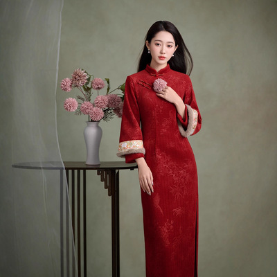 2025中国新年旗袍连衣裙