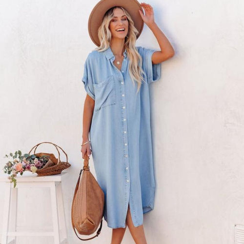 women dress new dresses vestidos robe2026女装外贸新款纯色