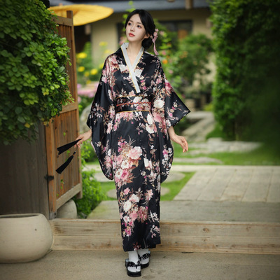 新款和服Sexy Women Kimono Yukata Haori Gown Japanese Cosplay