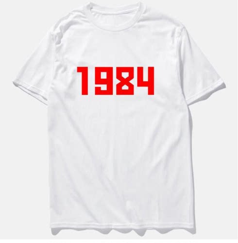女T恤纯棉红字1984 vintage t shirts for Women cotton t-shirts
