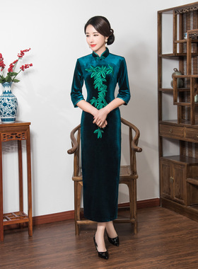 旗袍女Cheongsam Qipao Chinese Style Dress Vintage Chipao