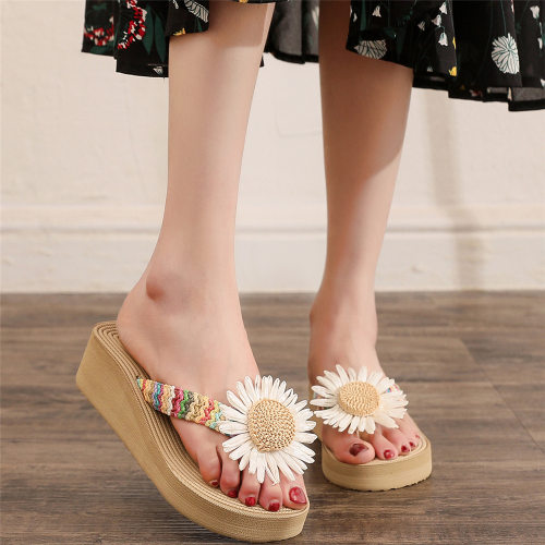 sandals women slippers slides flip flops新款仿麻绳pp草旅游