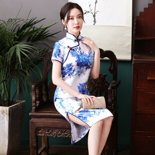 chipao青花瓷轻款 qipao旗袍cheongsam dress chinese 少女 women