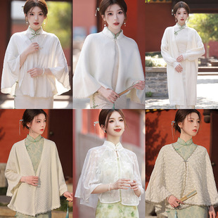 Shawl qipao cardigan tops 旗袍 cheongsam 旗袍针织开衫 chinese