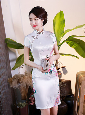 短旗袍cheongsam qipao chinese traditional dress chipao mini