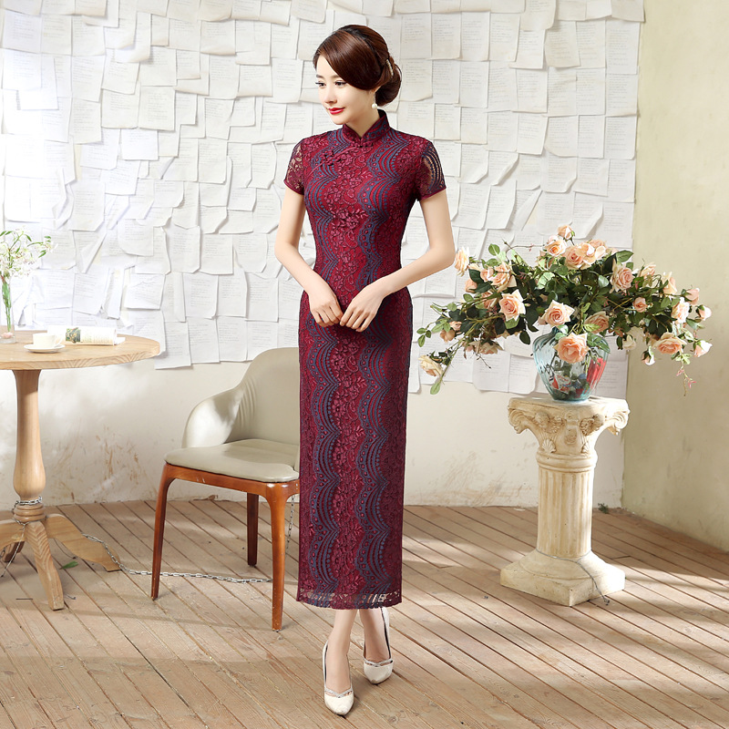 长旗袍cheongsam qipao chinese traditional dress chipao long