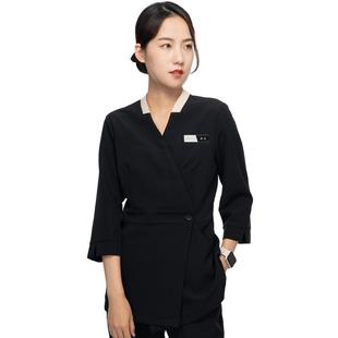 芳名美容院珠宝店工作服女高端养生足浴spa技师服皮肤管理师套装