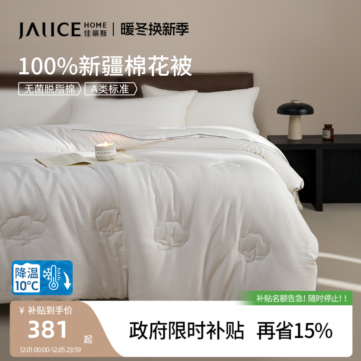 佳丽斯新疆棉花被加厚保暖