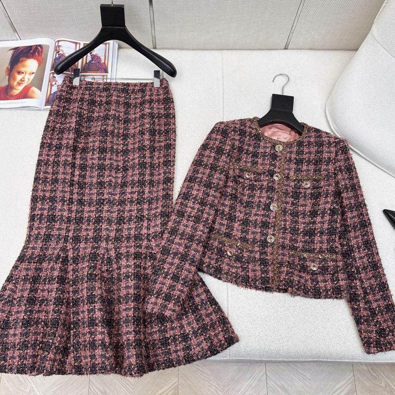 名媛风气质圆领粗呢编织外套+ 编织鱼尾半裙,女装/女士精品,时尚套装,淘宝优惠券,粉丝福利购,淘宝优惠卷