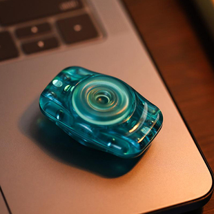 奶胖EDC手指尖陀螺滚珠推牌陀螺解压神器推牌啪啪币发糕工作室