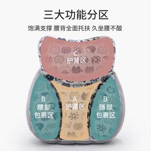 靠垫办公室腰靠上班族椅子靠腰垫靠枕床头宿舍学生座椅久坐护腰枕