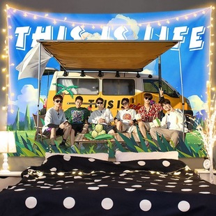 0713再就业男团周边海报挂布陈楚生苏醒王栎鑫张远王铮亮陆虎挂布