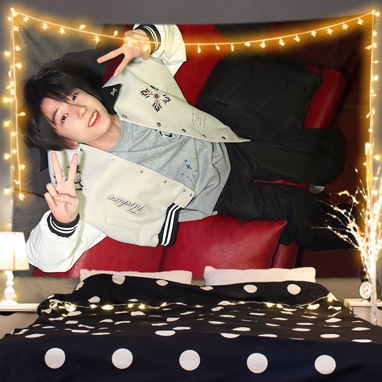 杨博文背景布TF家族明星偶像墙布学生房间寝室床头装饰挂布图定制