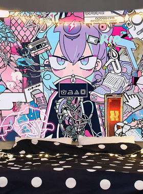 turing love少女动漫可爱寺田角色背景布定制宿舍房间卧室可定制