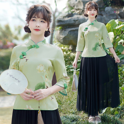 新中式改良旗袍两件套装