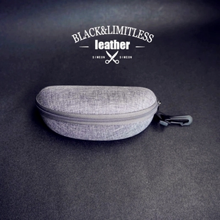 眼镜盒抗压挂钩拉链包太阳镜通用麻布硬壳墨镜超大户外运动眼镜袋