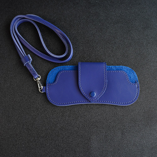 时尚新颖皮质眼镜袋可挂脖式