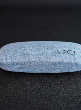 棉麻眼镜盒简约便携抗压女男收纳时尚防压学生复古高级感镜盒文艺