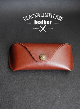 简约复古手工PU软包皮革高级轻便抗压眼镜盒高级墨镜盒收纳大容量