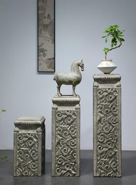 新中式祥云展示柱客厅玄