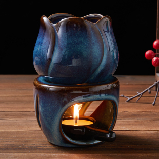 分体式 设计陶瓷室内家用香薰炉檀香灯烤干烧蜡烛粉防熏香咖啡