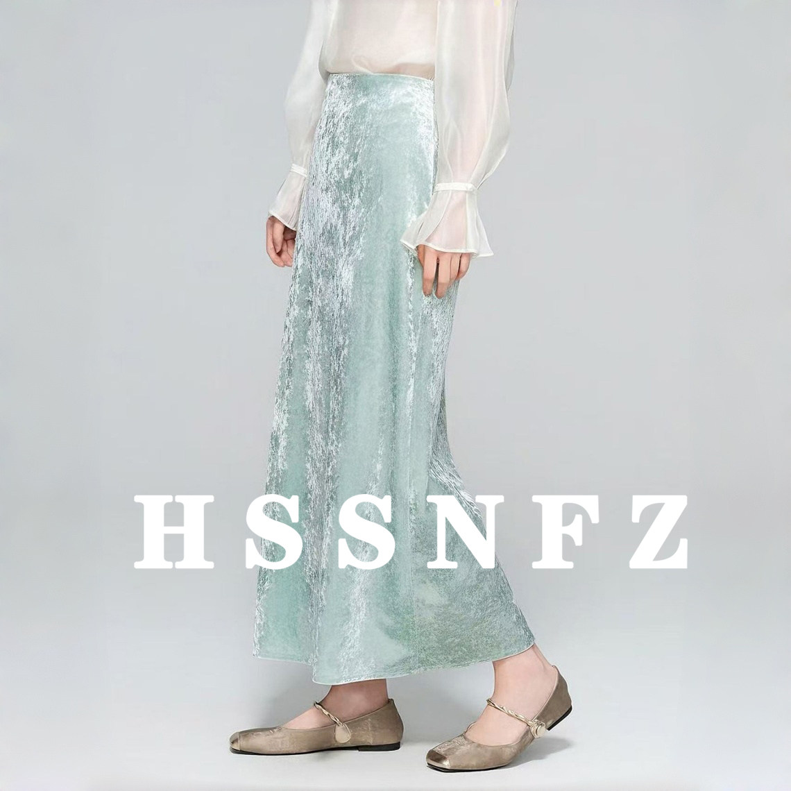 花拾 新中式国风钻石绒半身裙秋冬季加绒加厚开叉气质丝绒直筒裙,女装/女士精品,半身裙,淘宝优惠券,粉丝福利购,淘宝优惠卷