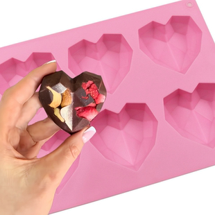 卡米露爱心硅胶模具巧克力翻糖模具蛋糕装饰摆件手工糖果烘焙用品