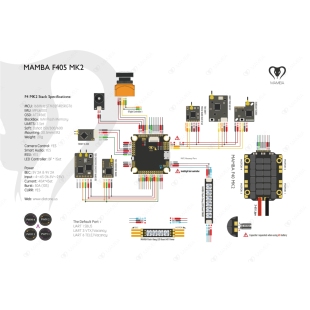 Mamba大通曼巴飞控 F722APP飞塔穿越机F50/F40/F55/F65电调图纸
