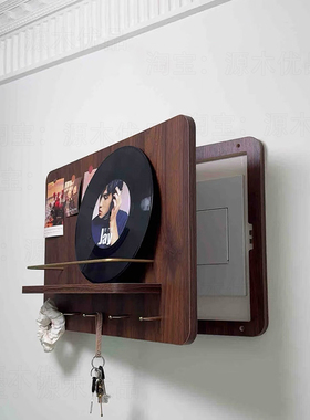 电表箱装饰画2026新款简约免打孔配电箱挂画改造置物架电闸箱遮挡