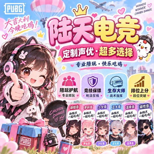 绝地求生PUBG上分陪玩专业冲刺大师生存者排位竞技陪玩护航保镖