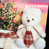 MATA玛塔宠物新品 新春暖冬格子领带毛绒口水巾宠物猫咪保暖春节