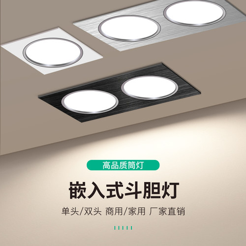 双头斗胆灯开孔16*8公分20*10cm