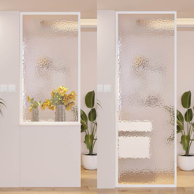 长虹艺术玻璃隔断客厅玄关卫生间入户轻奢简约现代不锈钢屏风定制