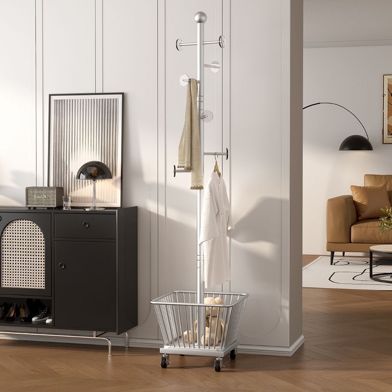 落地立式 轻奢挂衣架 衣帽架 家用收纳 客厅移动 衣服置物架子