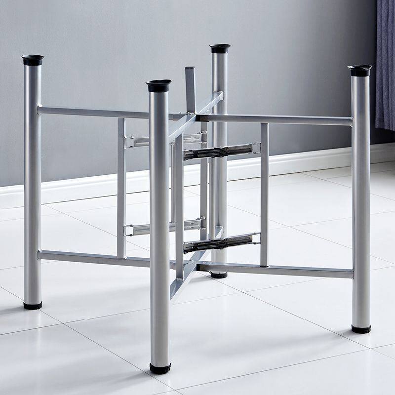 加厚大圆桌脚折叠桌架家用聚餐桌腿铁艺简易圆桌架