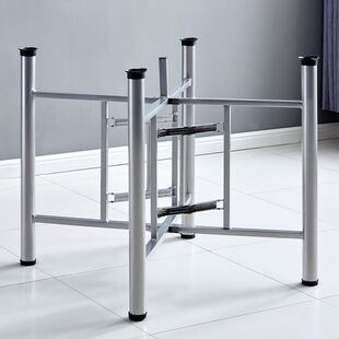 加厚大圆桌脚折叠桌架家用聚餐桌腿铁艺简易圆桌架