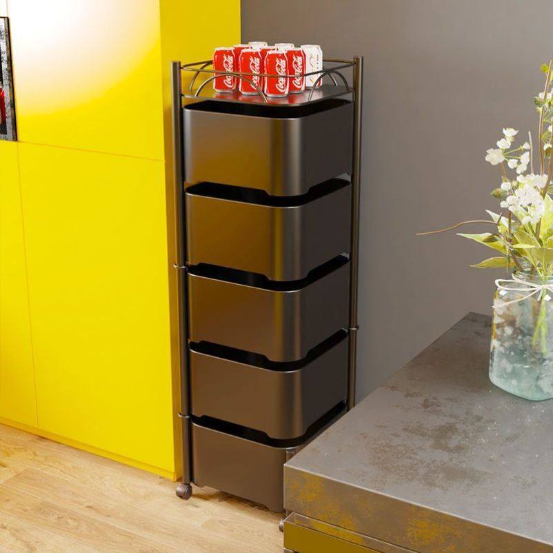 厨房旋转置物架免安装落地蔬菜转角架收纳架多层可移动收纳小推车,收纳整理,家用收纳手推车,淘宝优惠券,粉丝福利购,淘宝优惠卷