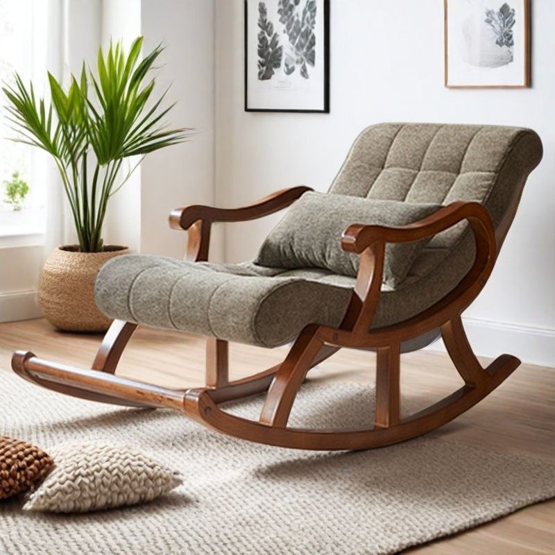 北欧实木摇椅 2025 舒适 可坐 阳台 懒人 中式 午睡躺椅
